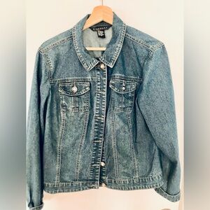 Baccini Blue Denim Jean Jacket with jewel buttons